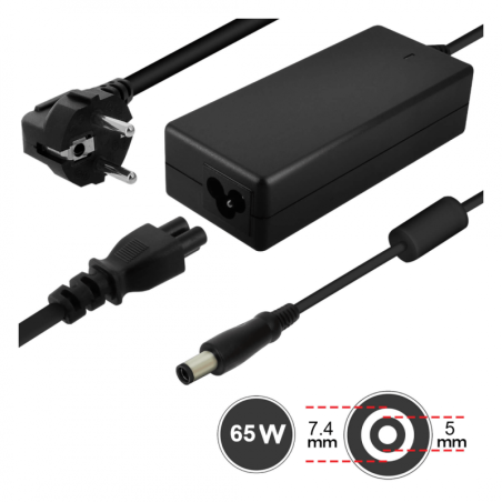 Chargeur Secteur PC DELL 65W / 19.5V 3.34A Em | Smarty Paris